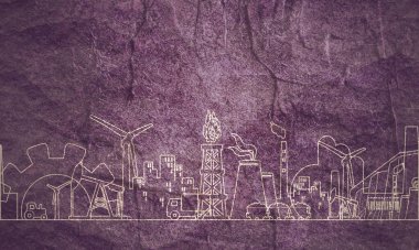 Broşür şablonu tasarımı. Taş malzemesi grunge dokusu