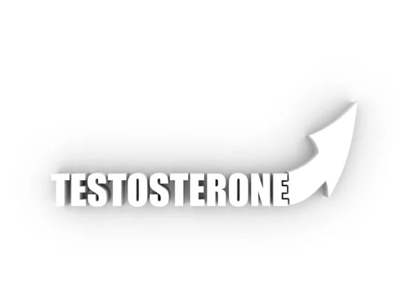 Concetto di background medico. Parola dell'ormone testoxterone 3D — Foto Stock