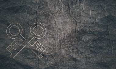 Çapraz anahtarlar. Taş malzemesi grunge dokusu