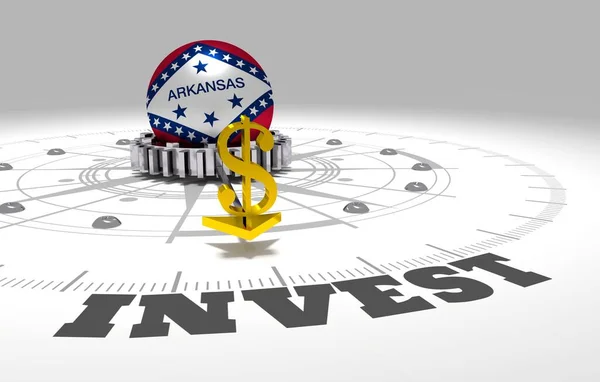 Illustration des Geschäftskonzepts USA. Motivation zu investieren — Stockfoto