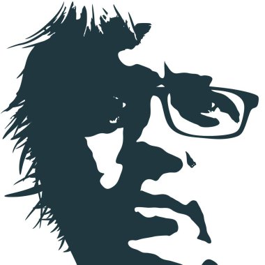 Kadın kafasının silueti. Güzellik ve moda