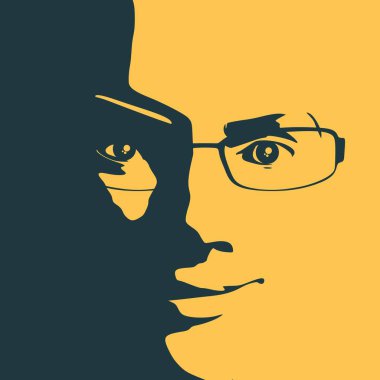 Kadın kafasının silueti. Güzellik ve moda