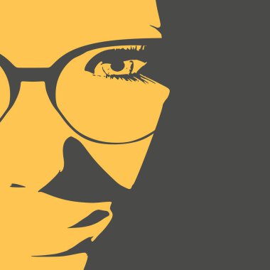 Kadın kafasının silueti. Güzellik ve moda