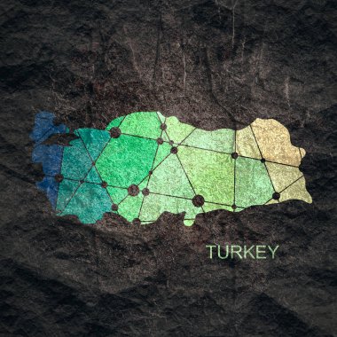 Türkiye haritası. Seyahat ve coğrafya kavramı.