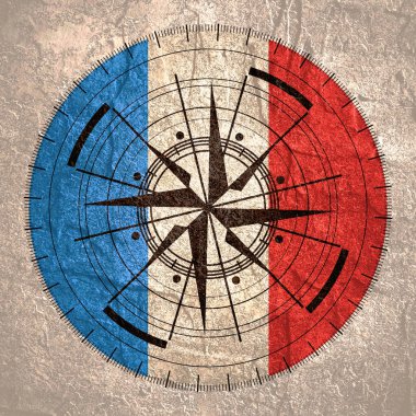 Soyut pusula sembolü. Taş malzemesi grunge dokusu