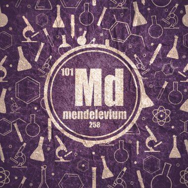 Mendelevium kimyasal elementi. Taş malzemesi grunge dokusu