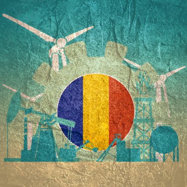 Enerji ve güç simgeleri. Taş malzemesi grunge dokusu