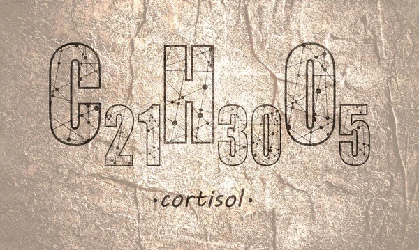 Hormona cortisol esteroide. Material de piedra textura grunge — Foto de Stock