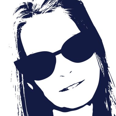 Kadın kafasının silueti. Güzellik ve moda