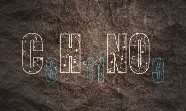 Formül hormonu noradrenalin. Taş malzemesi grunge dokusu