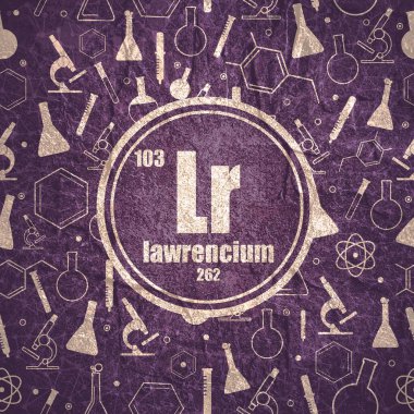 Lawrencium kimyasal elementi. Taş malzemesi grunge dokusu
