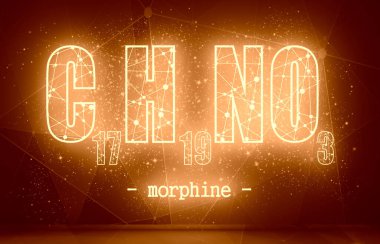 Morfin formülü. İlaç ve eczane kavramı