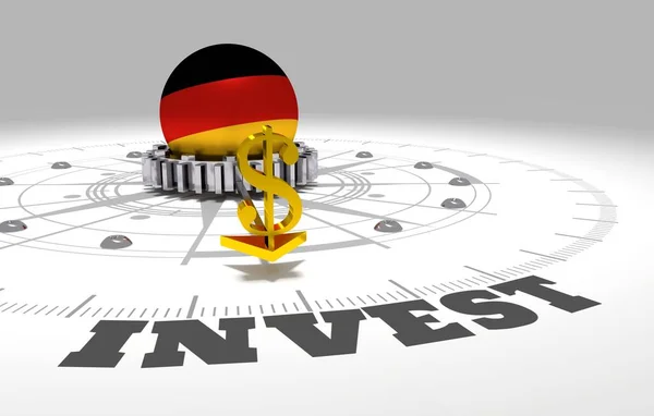 Illustration eines globalen Geschäftskonzepts. Motivation zu investieren. 3D-Illustration — Stockfoto