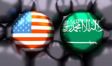 Politik ve ekonomik takım çalışması konsepti. 3B illüstrasyon