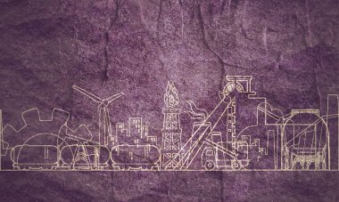 Broşür şablonu tasarımı. Taş malzemesi grunge dokusu