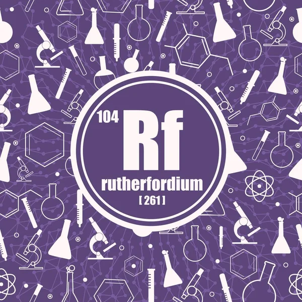 Rutherfordium kémiai elem. A periódusos rendszer fogalma. — Stock Vector