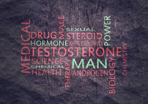 Hormone testosterone tags. Stone material grunge texture