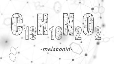 Melatonin hormon molekülü. İlaç ve eczane kavramı