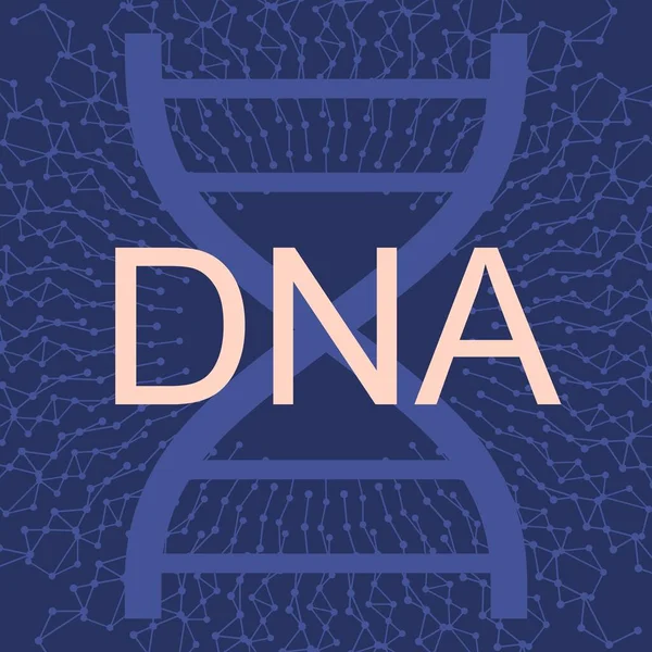 Concept van biochemie met abstract dna-symbool — Stockvector