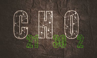 Cannabidiol kimyasal formülü. İlaç ve eczane kavramı