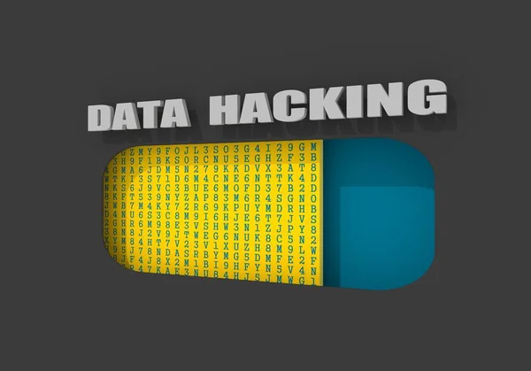 Data hacken proces. Begrip internettechnologie — Stockfoto