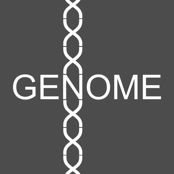 Konzept der Biochemie mit abstraktem Dna-Symbol — Stockvektor