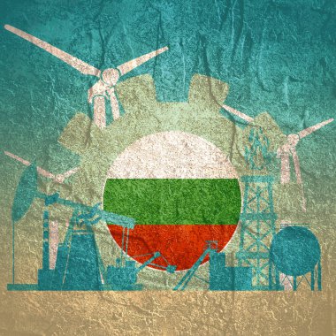 Enerji ve güç simgeleri. Taş malzemesi grunge dokusu