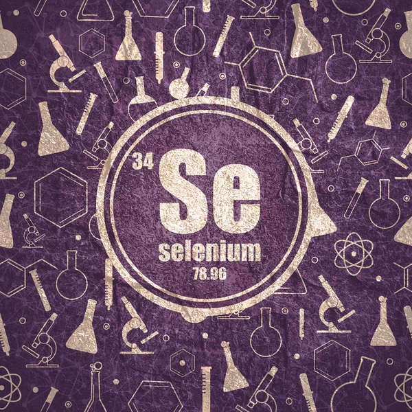 Élément chimique du sélénium. Pierre matériau texture grunge — Photo