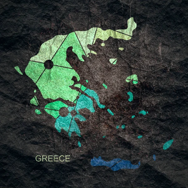 Mapa Grecji. Pojęcie podróży i geografii. — Zdjęcie stockowe