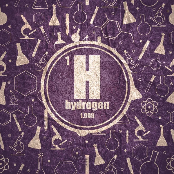 Hidrogén kémiai elem. Kőanyag grunge textúra — Stock Fotó