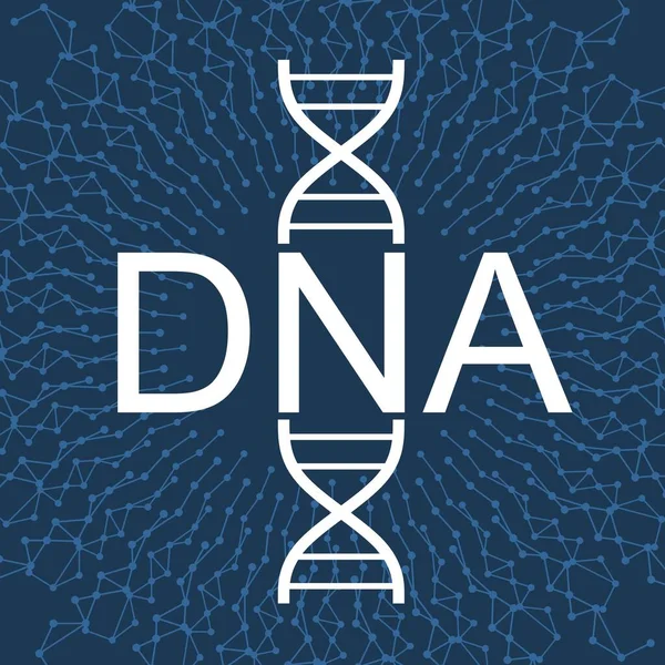Concept van biochemie met abstract dna-symbool — Stockvector