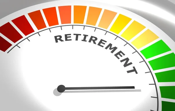 Retirement level meter. Economy and employment concept — Stock Photo, Image