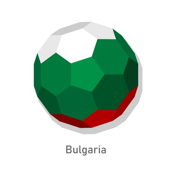 3D fotbalový míč s vlajkou týmu Bulharska. — Stockový vektor