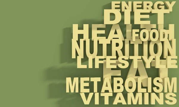 Metabolismus téma značky cloud. Koncept stravy a výživy — Stock fotografie