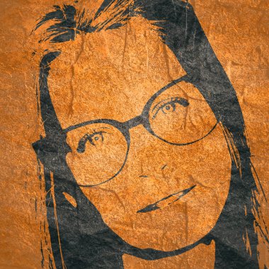 Kadın kafasının silueti. Güzellik ve moda