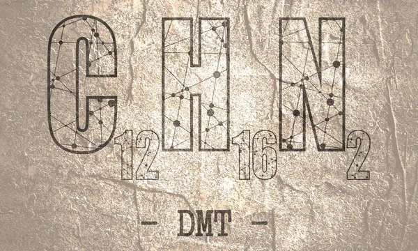 Formula di DMT. Concetto di medicina e farmacia — Foto Stock