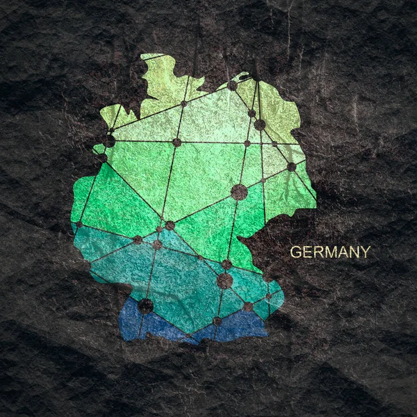 Mapa da Alemanha. Conceito de viagem e geografia. — Fotografia de Stock