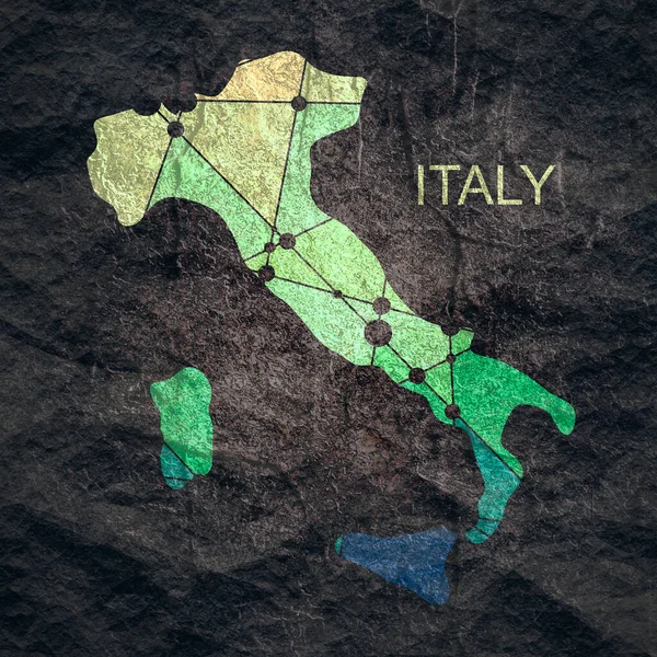 Carte de l'Italie. Concept de voyage et de géographie. — Photo