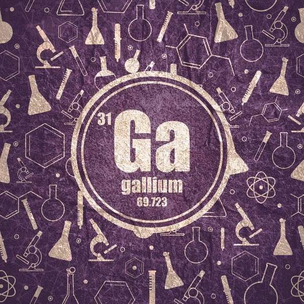 Galliumkemiskt grundämne. Stenmaterial grunge konsistens — Stockfoto