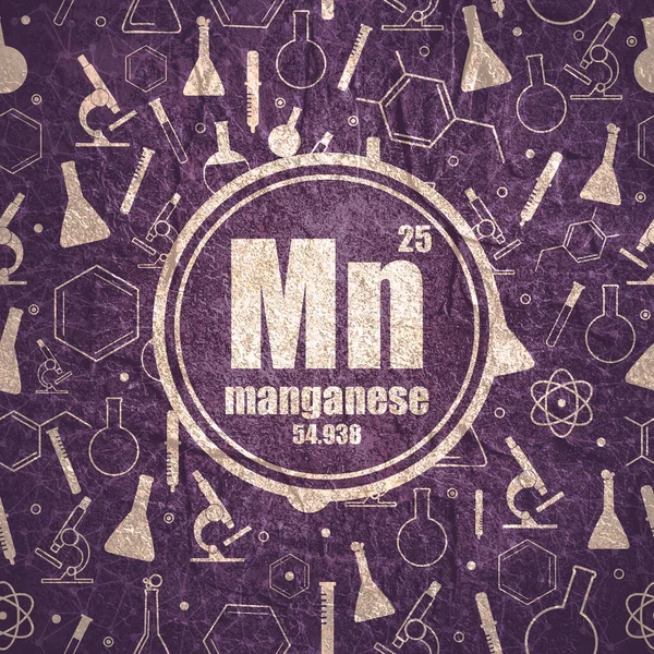 Elemento químico manganês. Material de pedra textura grunge — Fotografia de Stock