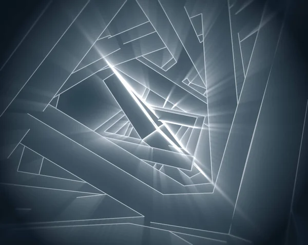 概要光の光線を用いた幾何学的背景 — ストック写真