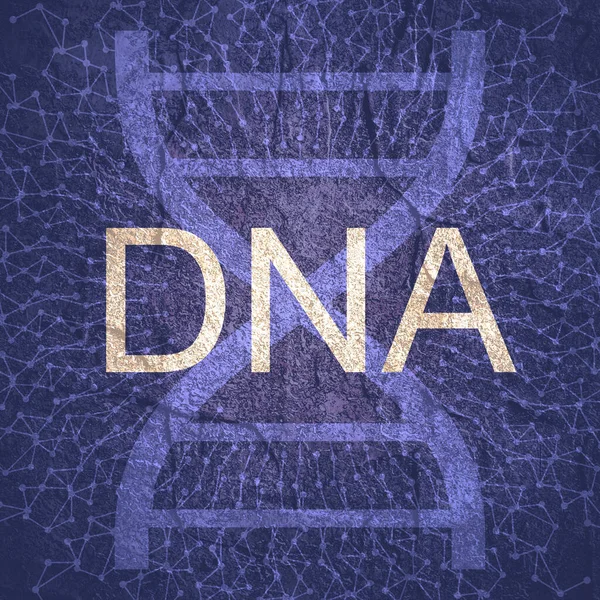 Concept van biochemie met abstract dna-symbool — Stockfoto