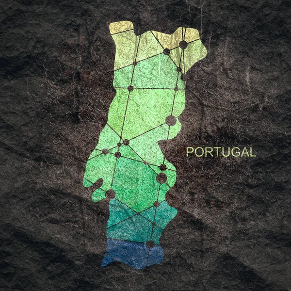 Mapa de Portugal. Conceito de viagem e geografia. — Fotografia de Stock