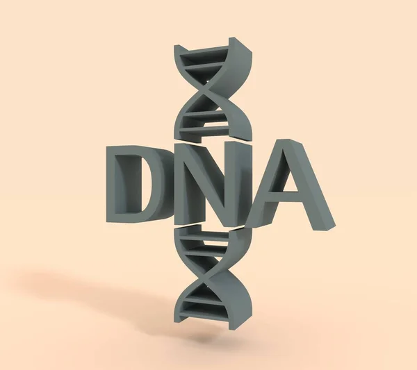 Begreppet biokemi med abstrakt DNA-symbol — Stockfoto