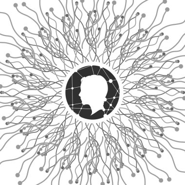 Bilim adamlarıyla veri bilimi ve iletişim konsepti