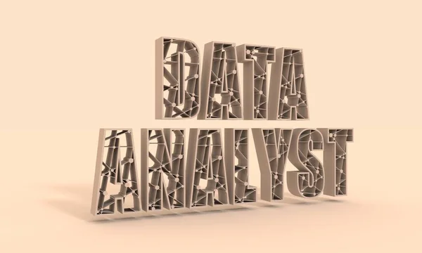 Der Text eines Datenanalysten. Linien mit Punkten verbunden Stil — Stockfoto
