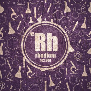 Rodyum kimyasal element. Periyodik tablo kavramı.
