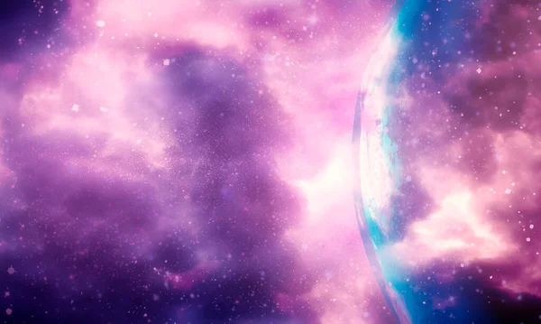 Universe filled with stars. Abstract planet and nebula — Stock Photo, Image