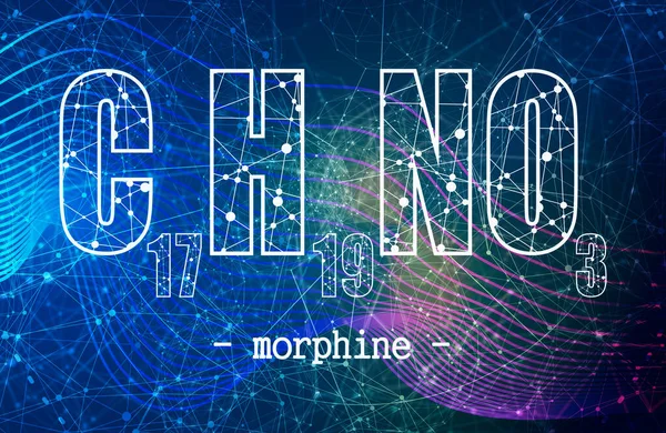 Formel för morfin. Begreppet läkemedel och apotek — Stockfoto