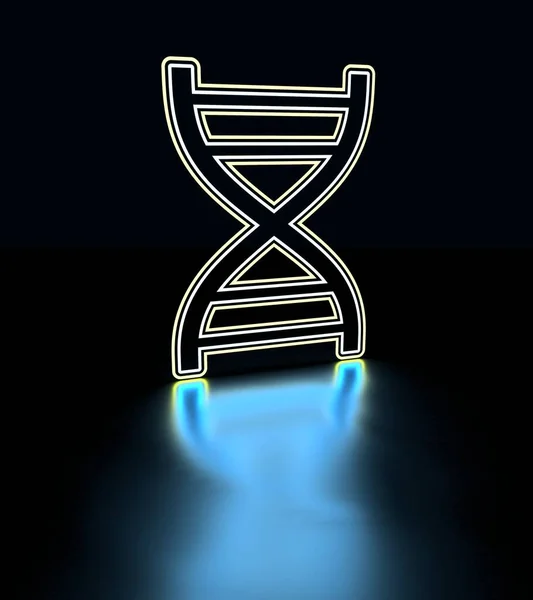 Koncepcja biochemii z abstrakcyjnym symbolem DNA — Zdjęcie stockowe